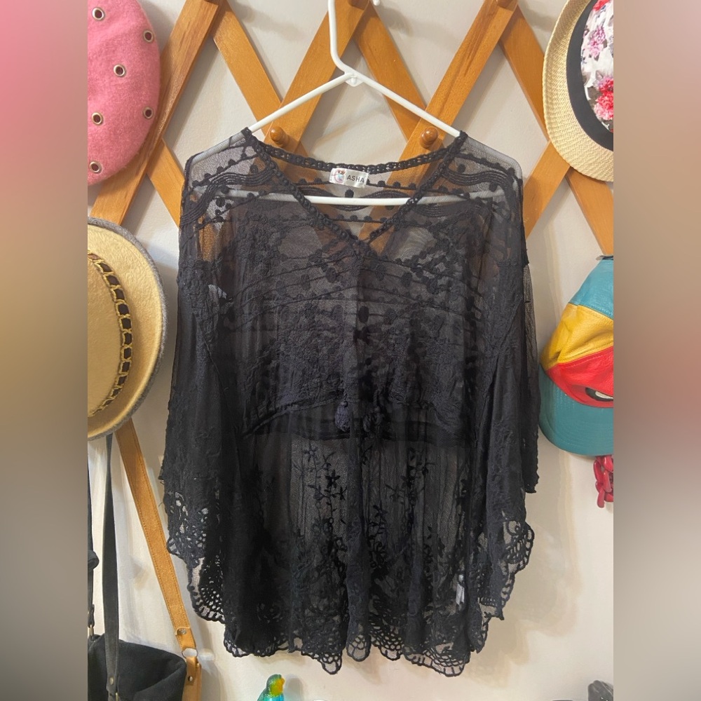 Beach Cover Up or Sheer Tee for Layering